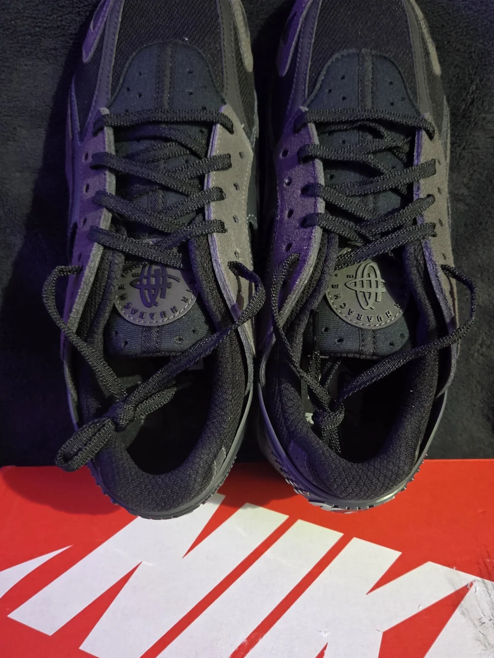 Nike Men's Air Huarache Runner Black Anthracite - 9.5 - Picture 5 of 8